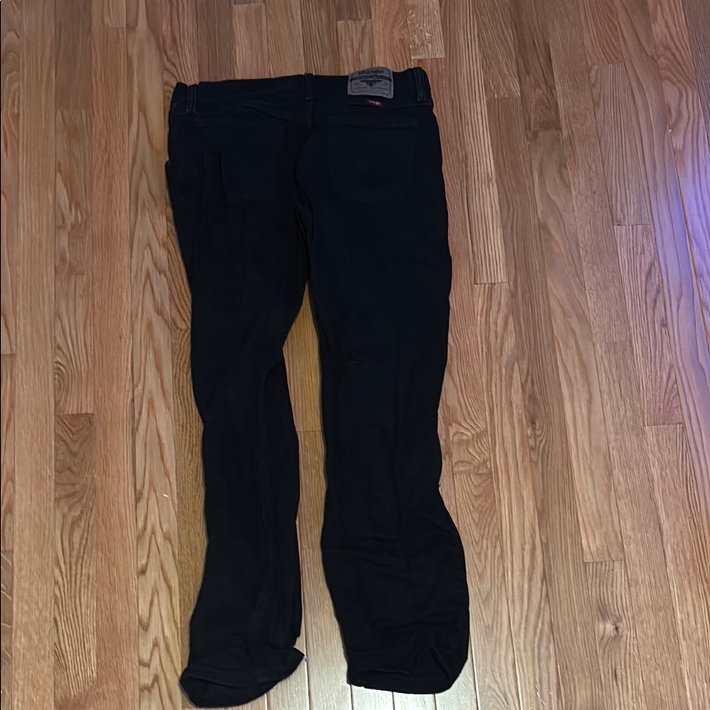 Wrangler Black Straight-Leg Jeans
